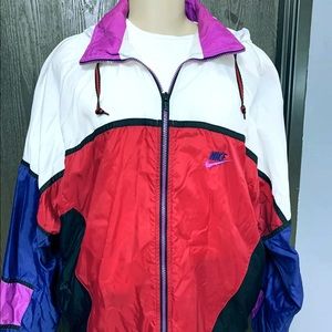 Vintage 90'S NIKE ZIP UP WINDBREAKER JACKET Large